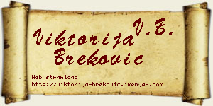 Viktorija Breković vizit kartica
